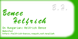 bence helfrich business card